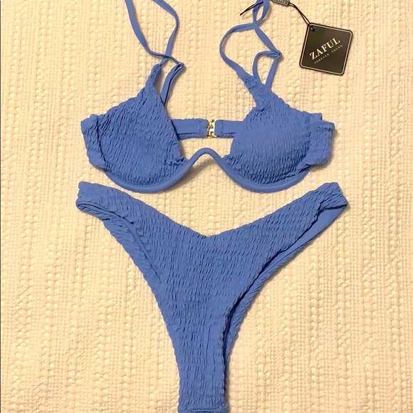 Brand New Blue Two Piece Swimsuit - Picture 1 of 5